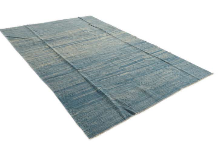 6' 3 x 9' 5 Hand Woven Kilim Modern Wool Rug