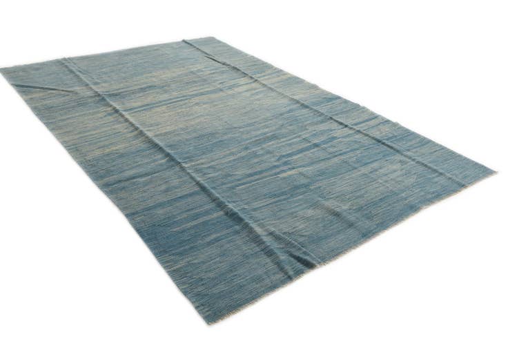 Detail image of 6' 3 x 9' 5 Hand Woven Kilim Modern Wool Rug