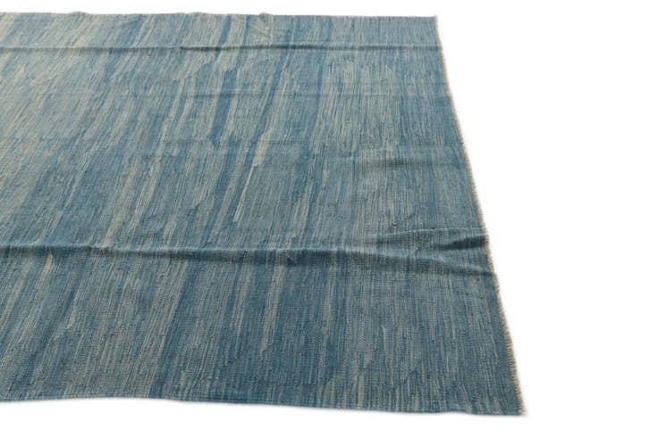 Detail image of 6' 3 x 9' 5 Hand Woven Kilim Modern Wool Rug