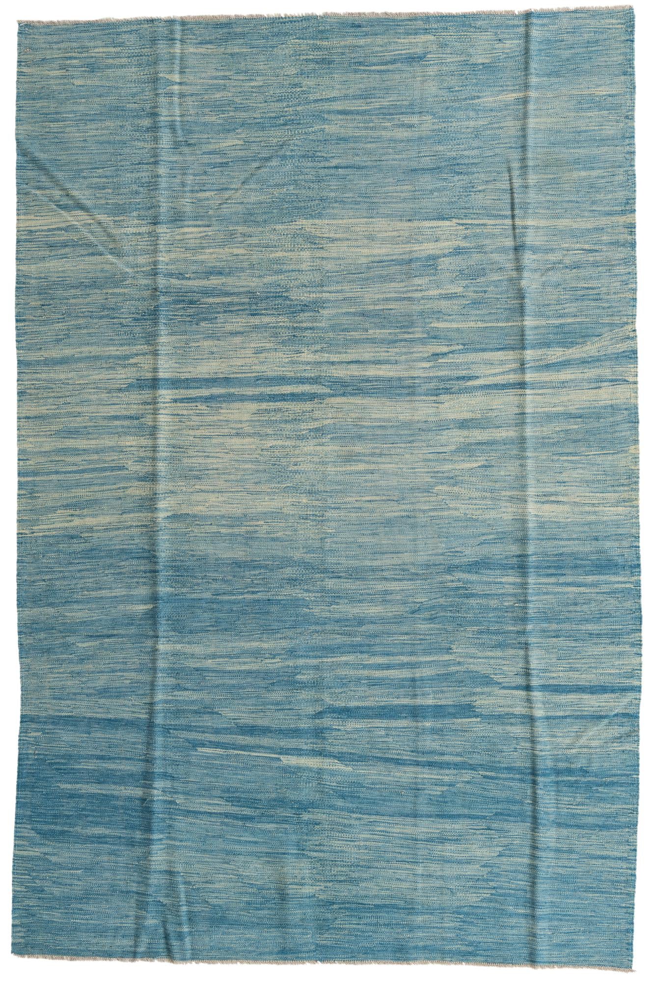 6' 3 x 9' 5 Hand Woven Kilim Modern Wool Rug