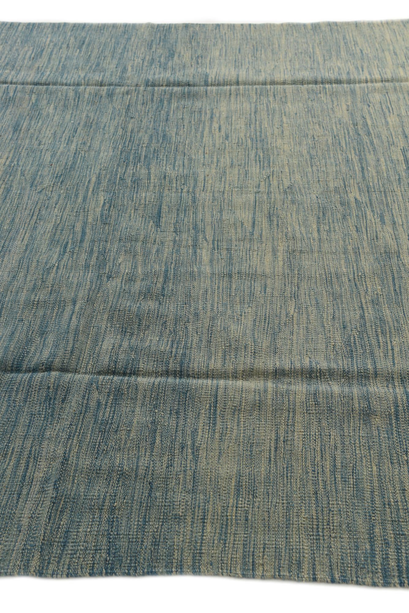 6' 4 x 9' 9 Hand Woven Kilim Modern Wool Rug