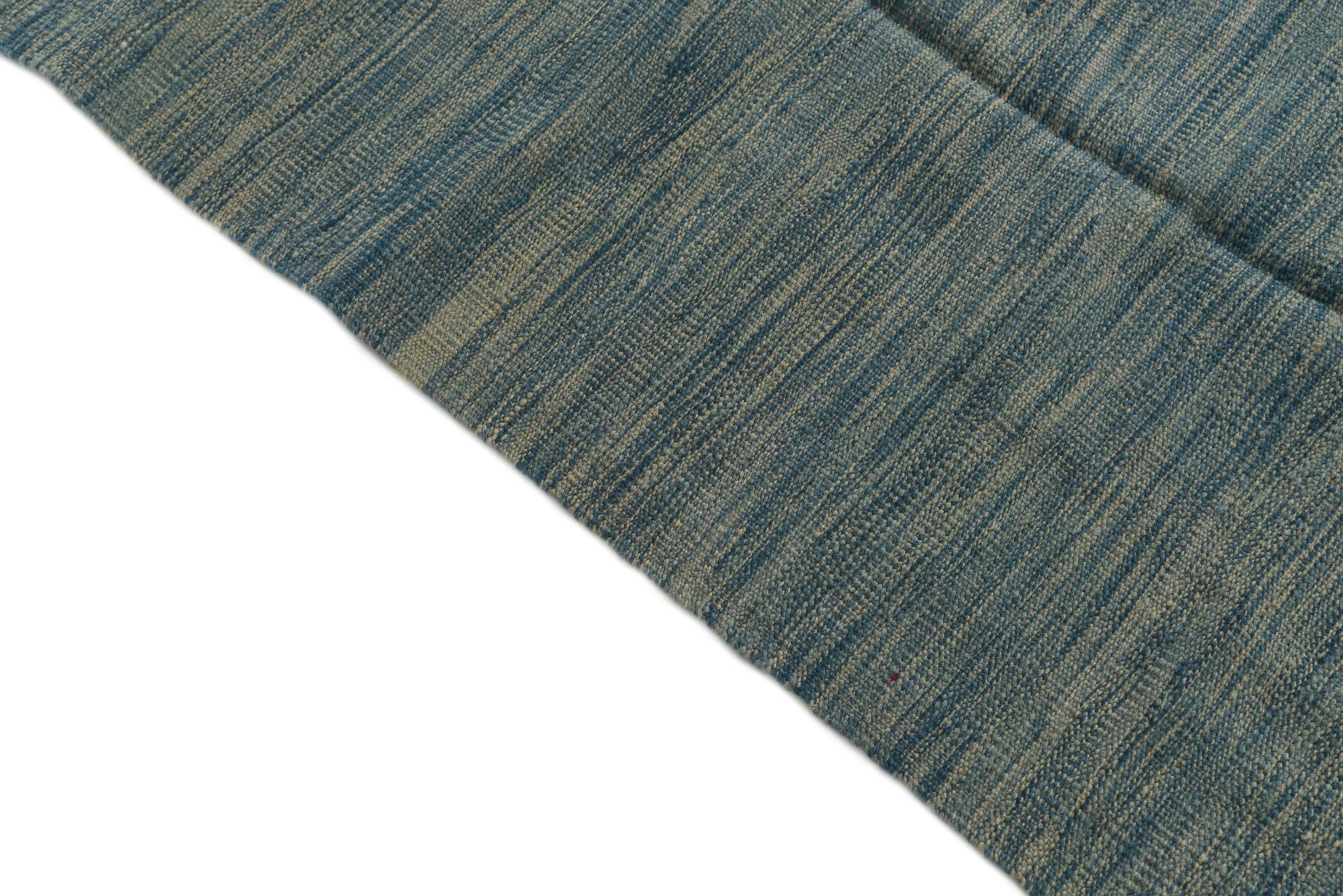 6' 4 x 9' 9 Hand Woven Kilim Modern Wool Rug