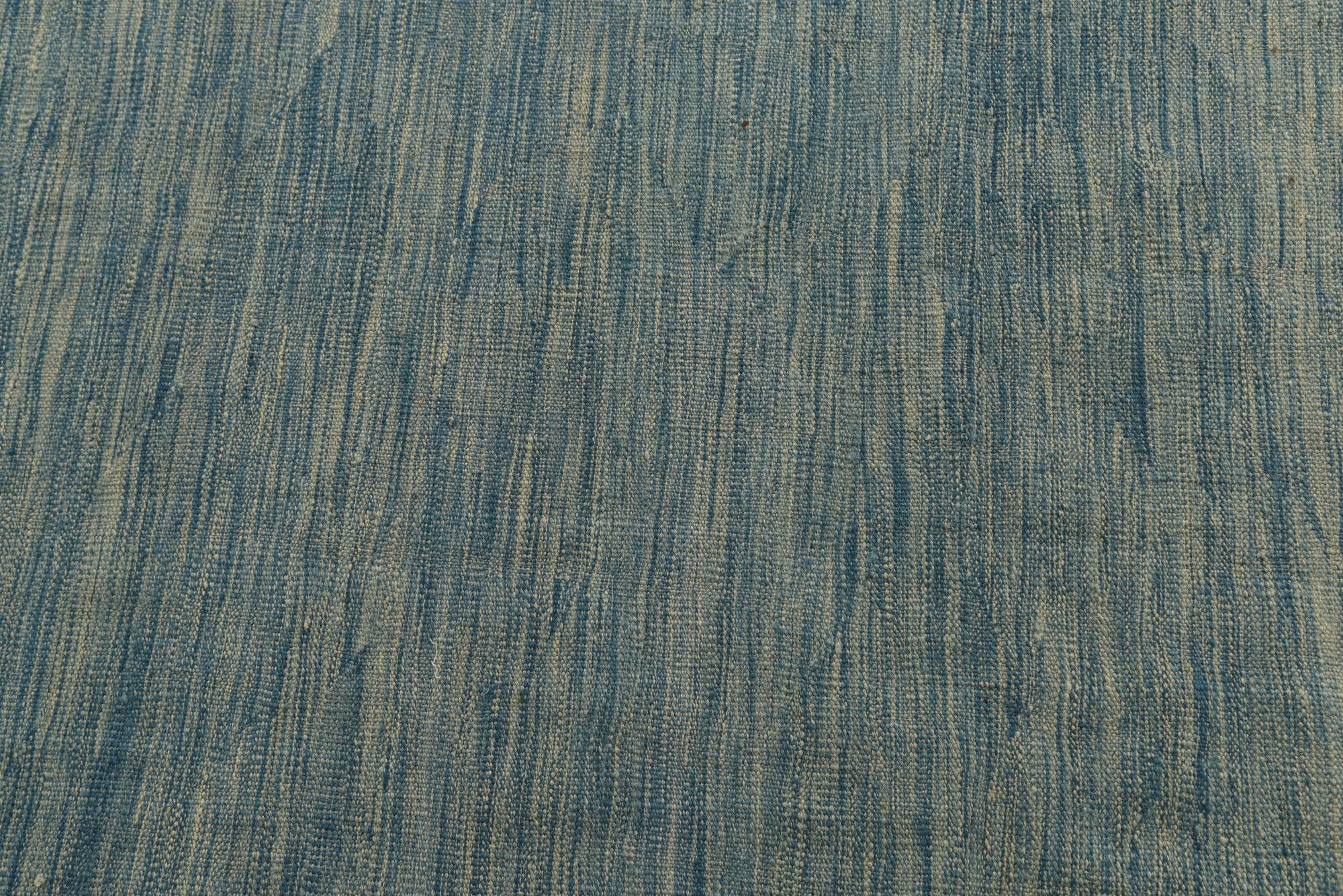 6' 4 x 9' 9 Hand Woven Kilim Modern Wool Rug