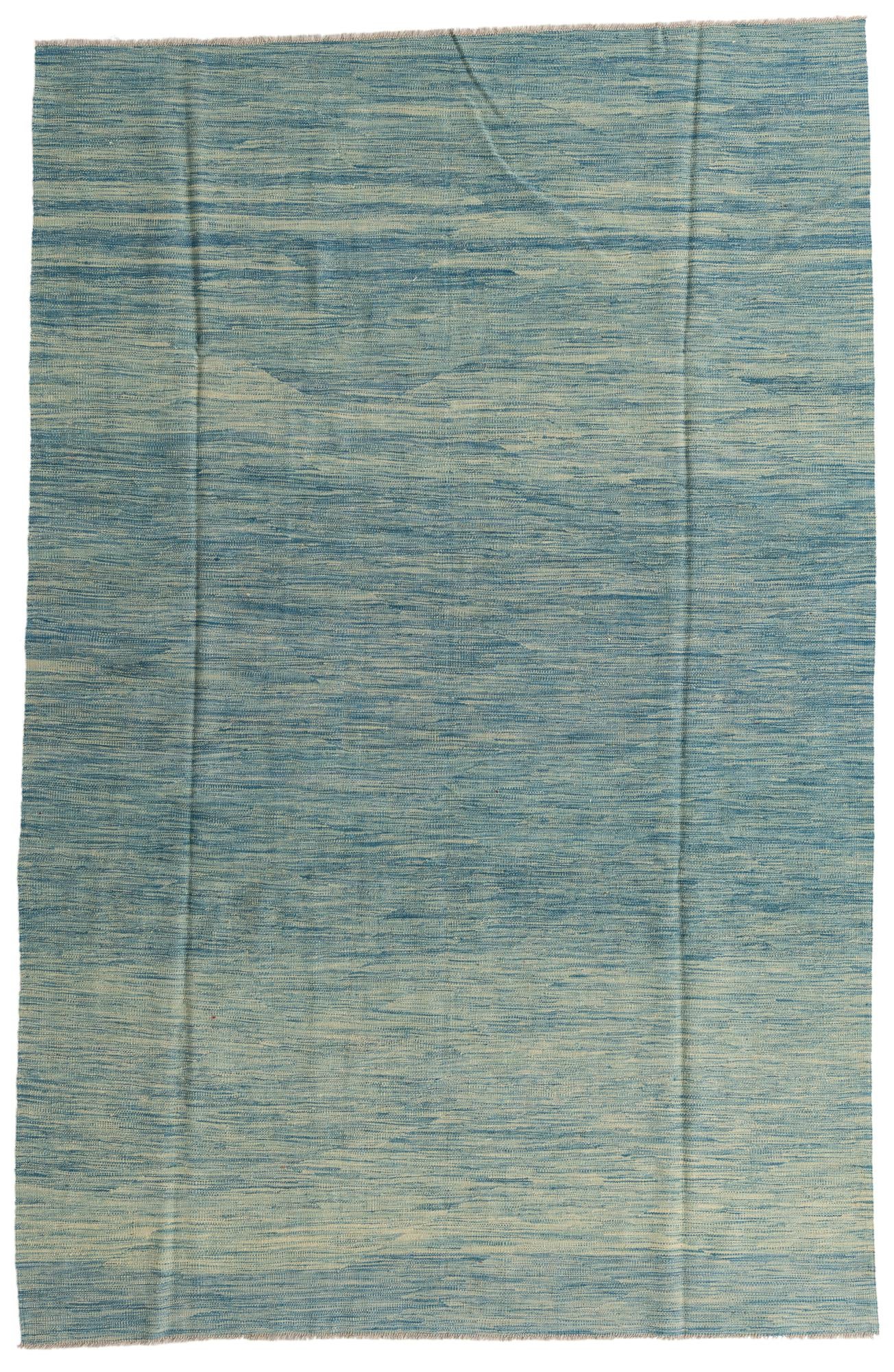 6' 4 x 9' 9 Hand Woven Kilim Modern Wool Rug