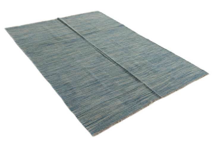 4' 10 x 6' 7 Hand Woven Kilim Modern Wool Rug