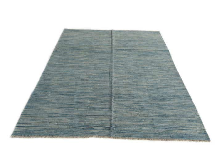 4' 10 x 6' 7 Hand Woven Kilim Modern Wool Rug