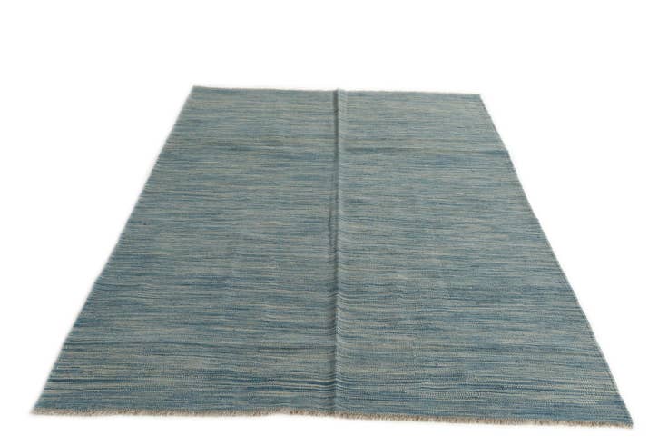 Detail image of 4' 10 x 6' 7 Hand Woven Kilim Modern Wool Rug