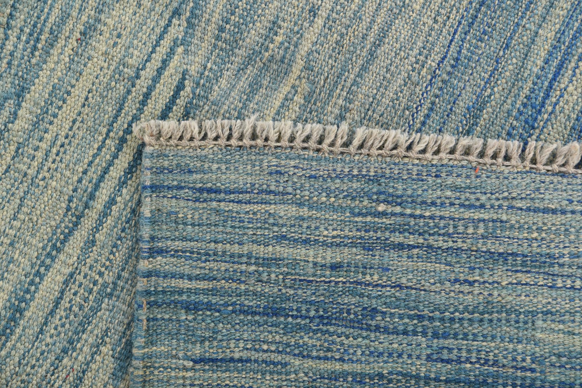 5' 7 x 8' 1 Hand Woven Kilim Modern Wool Rug