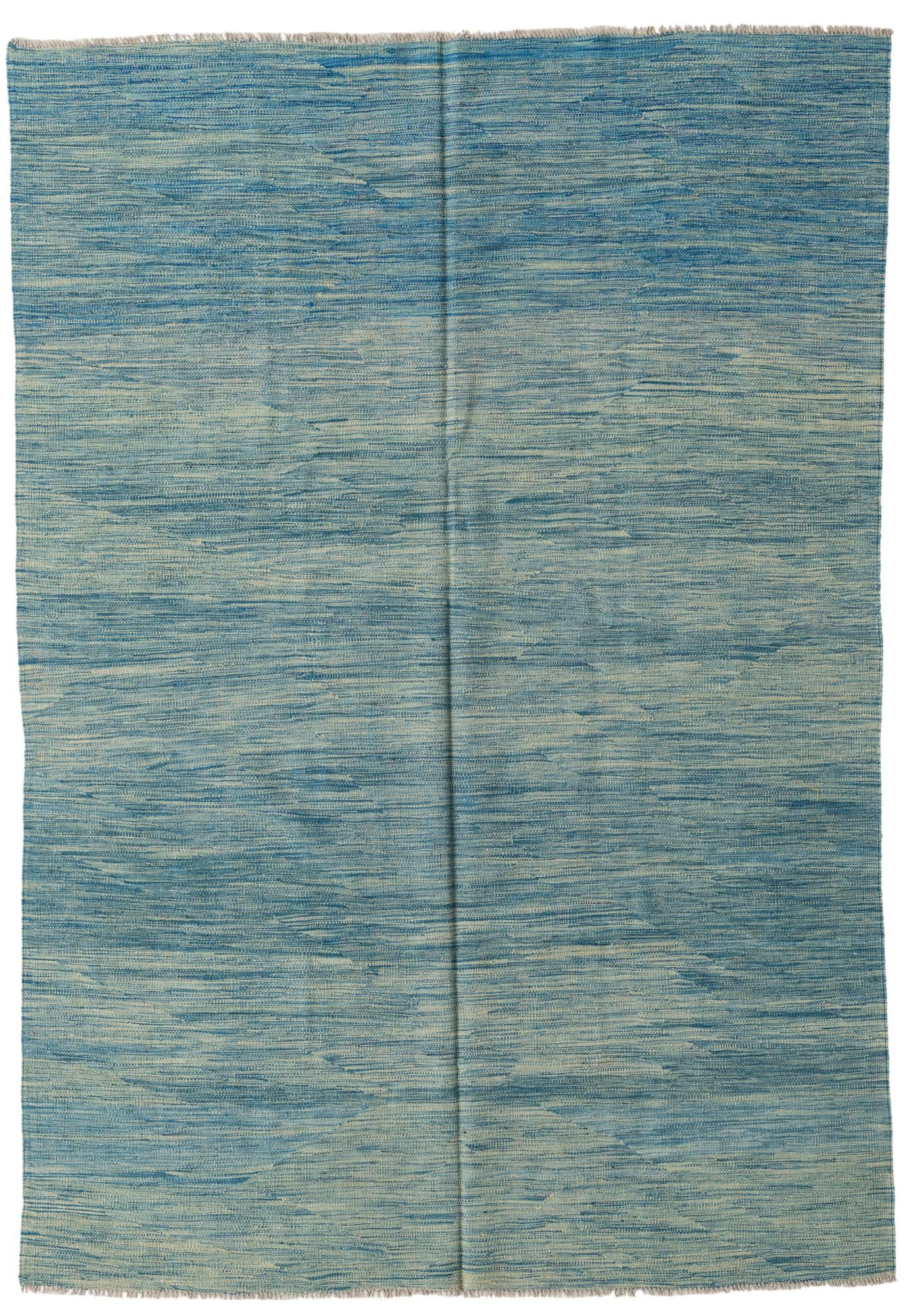 5' 7 x 8' 1 Hand Woven Kilim Modern Wool Rug