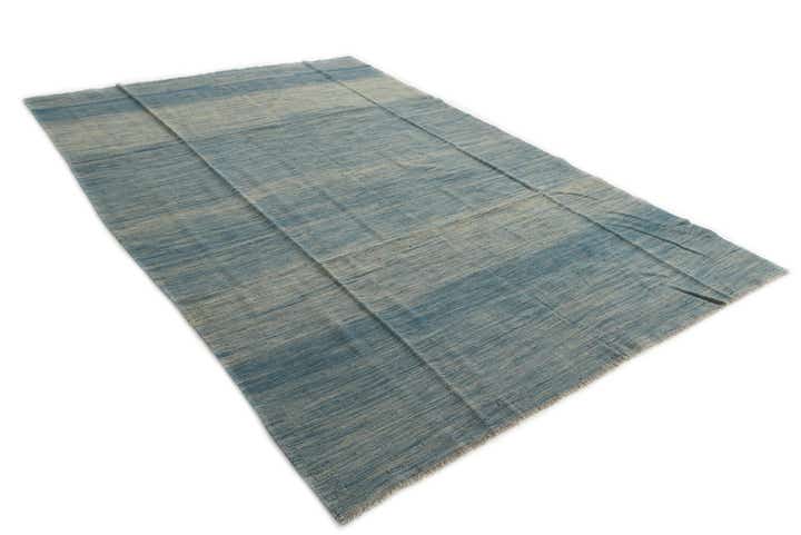6' 7 x 9' 10 Hand Woven Kilim Modern Wool Rug