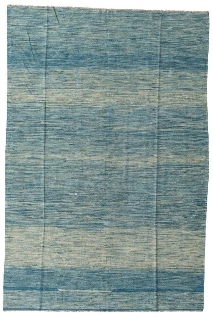 6' 7 x 9' 10 Hand Woven Kilim Modern Wool Rug