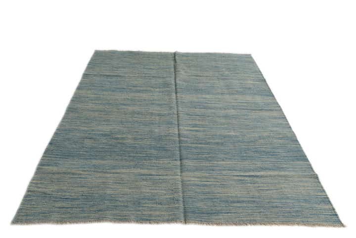 5' x 6' 8 Hand Woven Kilim Modern Wool Rug