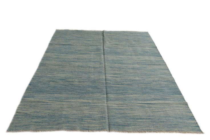 Detail image of 5' x 6' 8 Hand Woven Kilim Modern Wool Rug