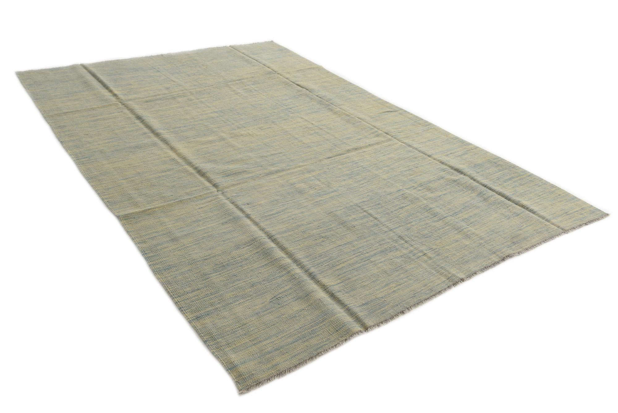 6' 6 x 10' Hand Woven Kilim Modern Wool Rug