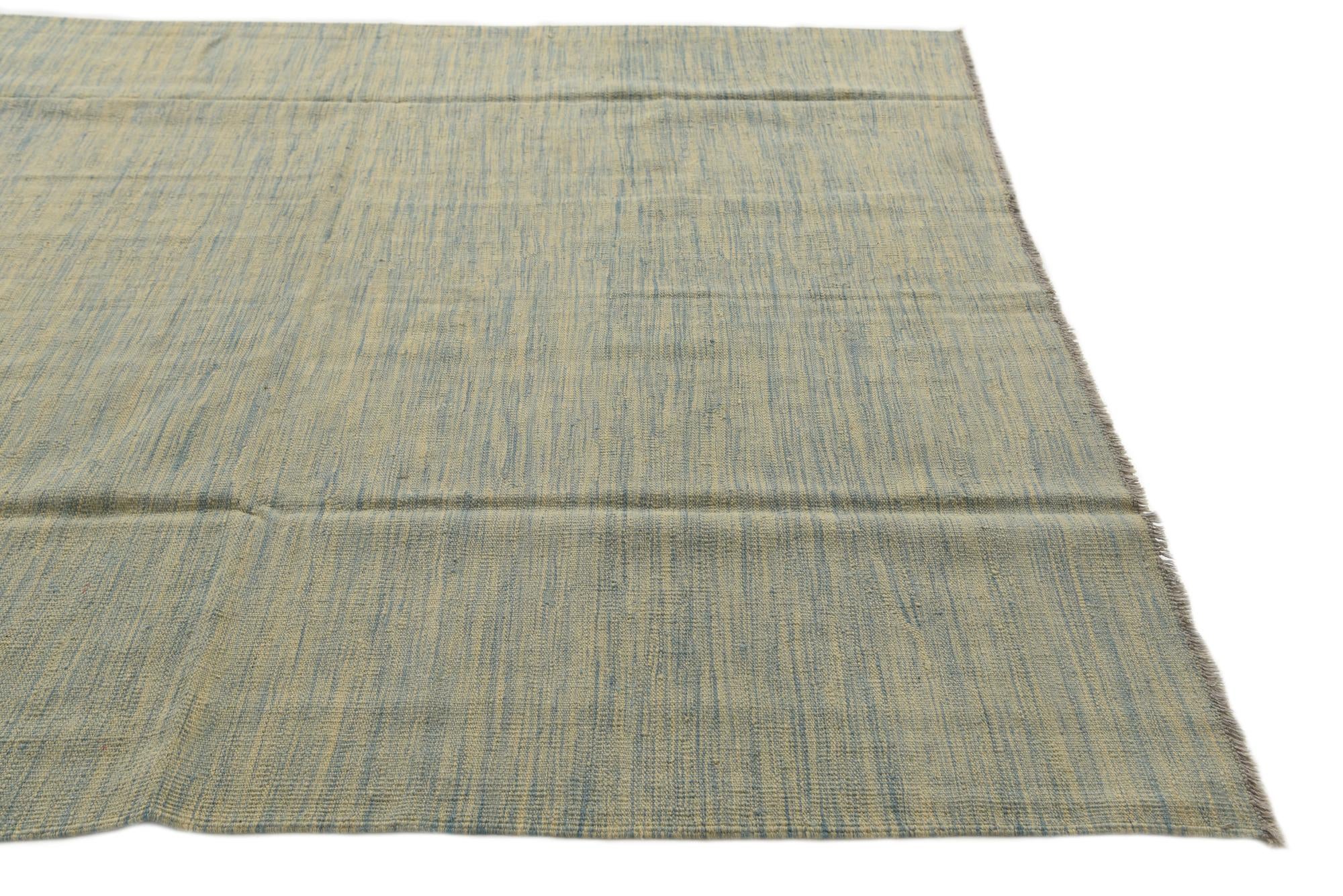6' 6 x 10' Hand Woven Kilim Modern Wool Rug