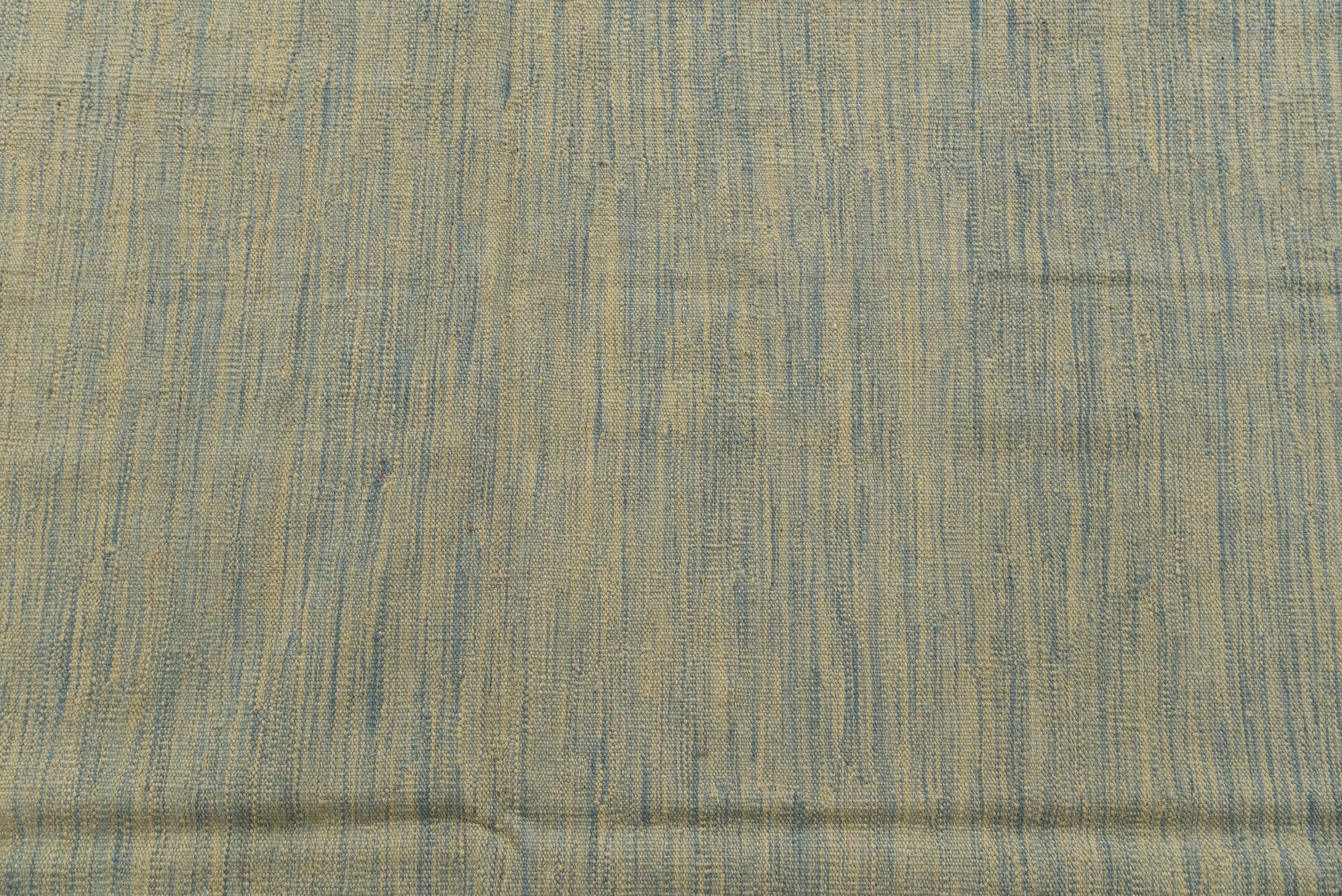 6' 6 x 10' Hand Woven Kilim Modern Wool Rug