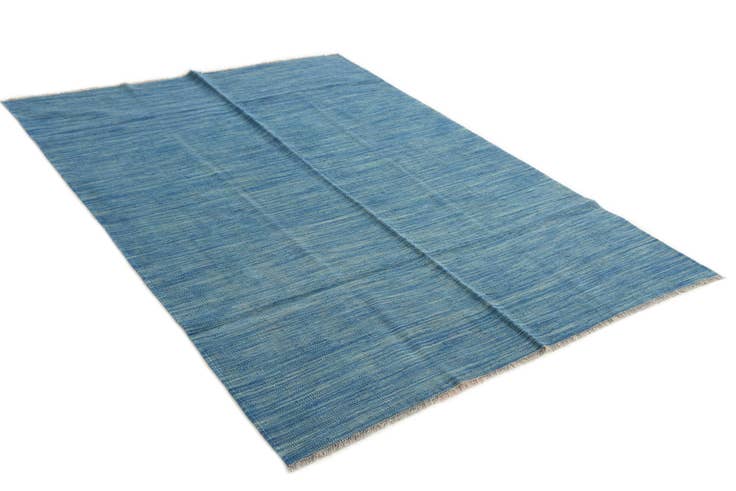 Detail image of 5' x 6' 8 Hand Woven Kilim Modern Wool Rug