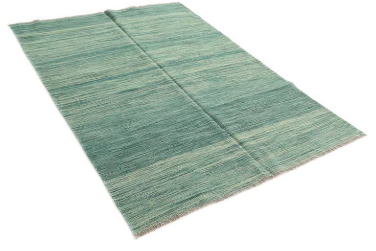 Detail image of 4' 7 x 6' 7 Hand Woven Kilim Modern Wool Rug