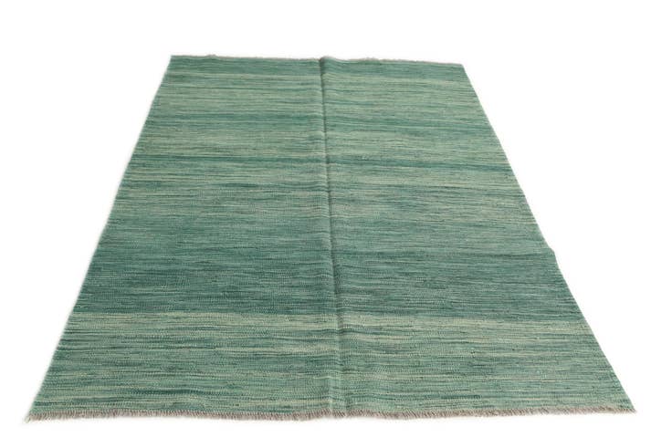 Detail image of 4' 7 x 6' 7 Hand Woven Kilim Modern Wool Rug