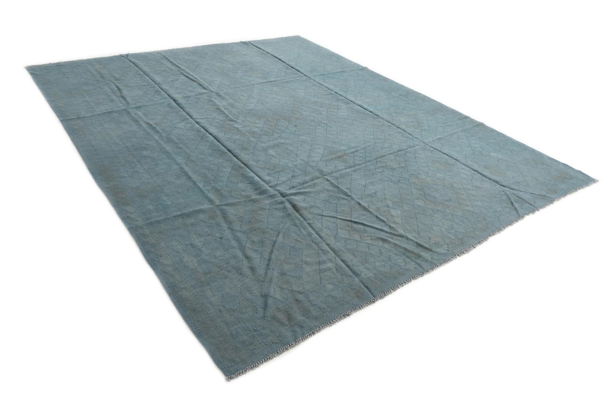 8' 1 x 9' 8 Hand Woven Kilim Modern Wool Rug