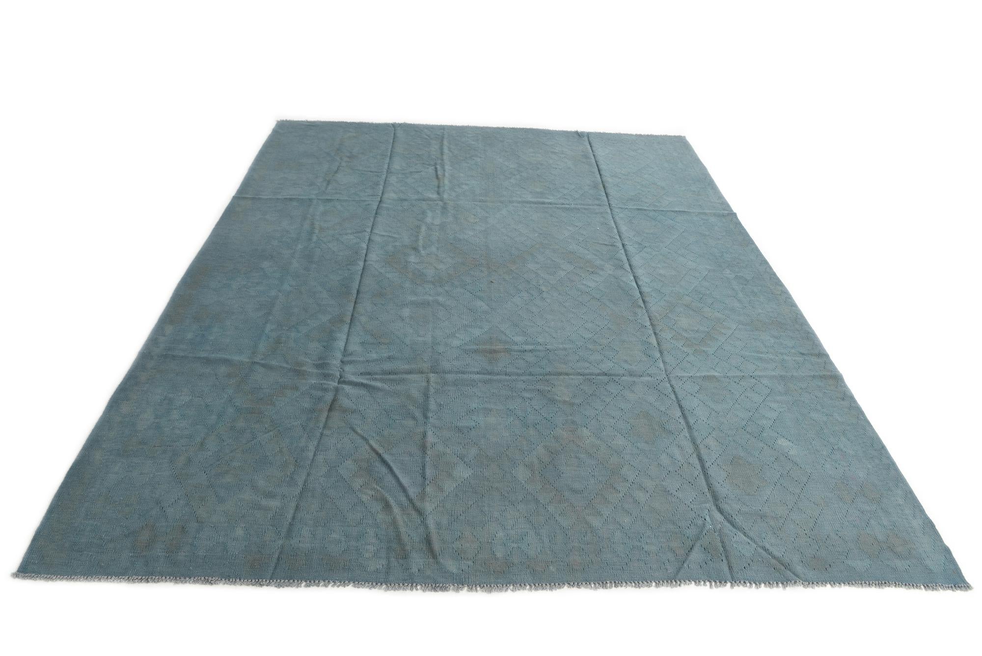 8' 1 x 9' 8 Hand Woven Kilim Modern Wool Rug