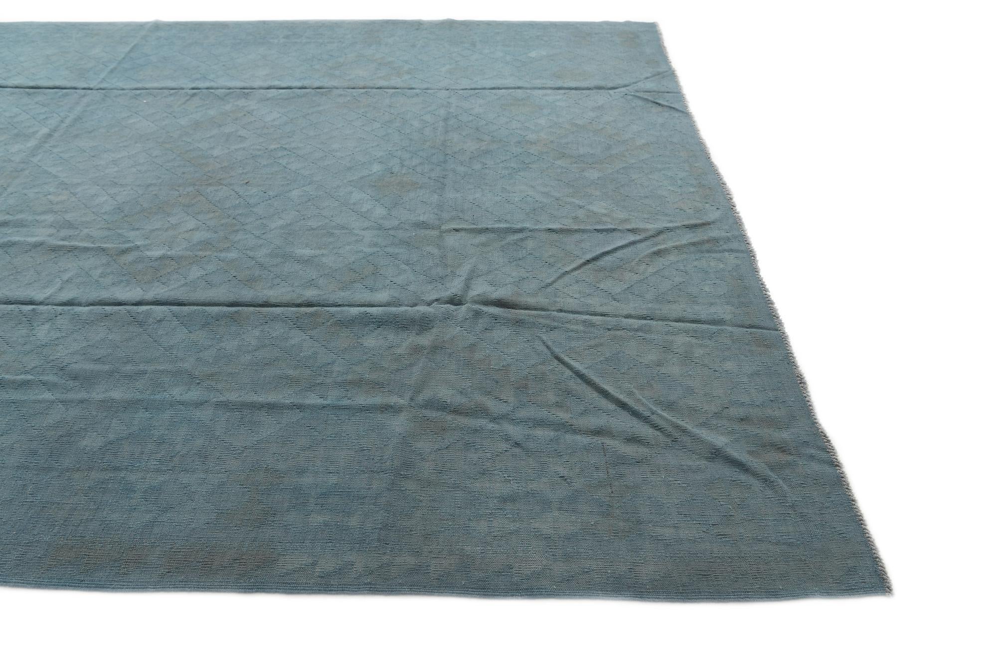 8' 1 x 9' 8 Hand Woven Kilim Modern Wool Rug