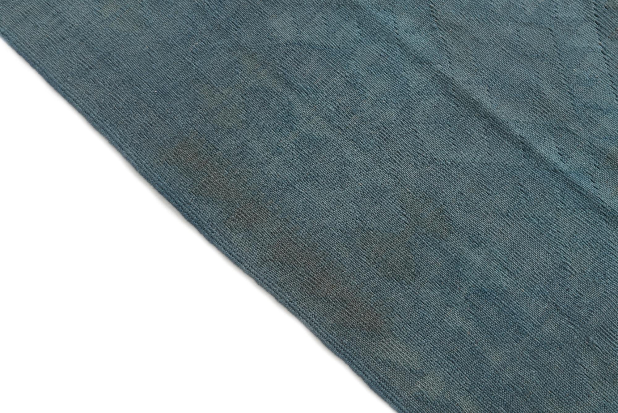 8' 1 x 9' 8 Hand Woven Kilim Modern Wool Rug