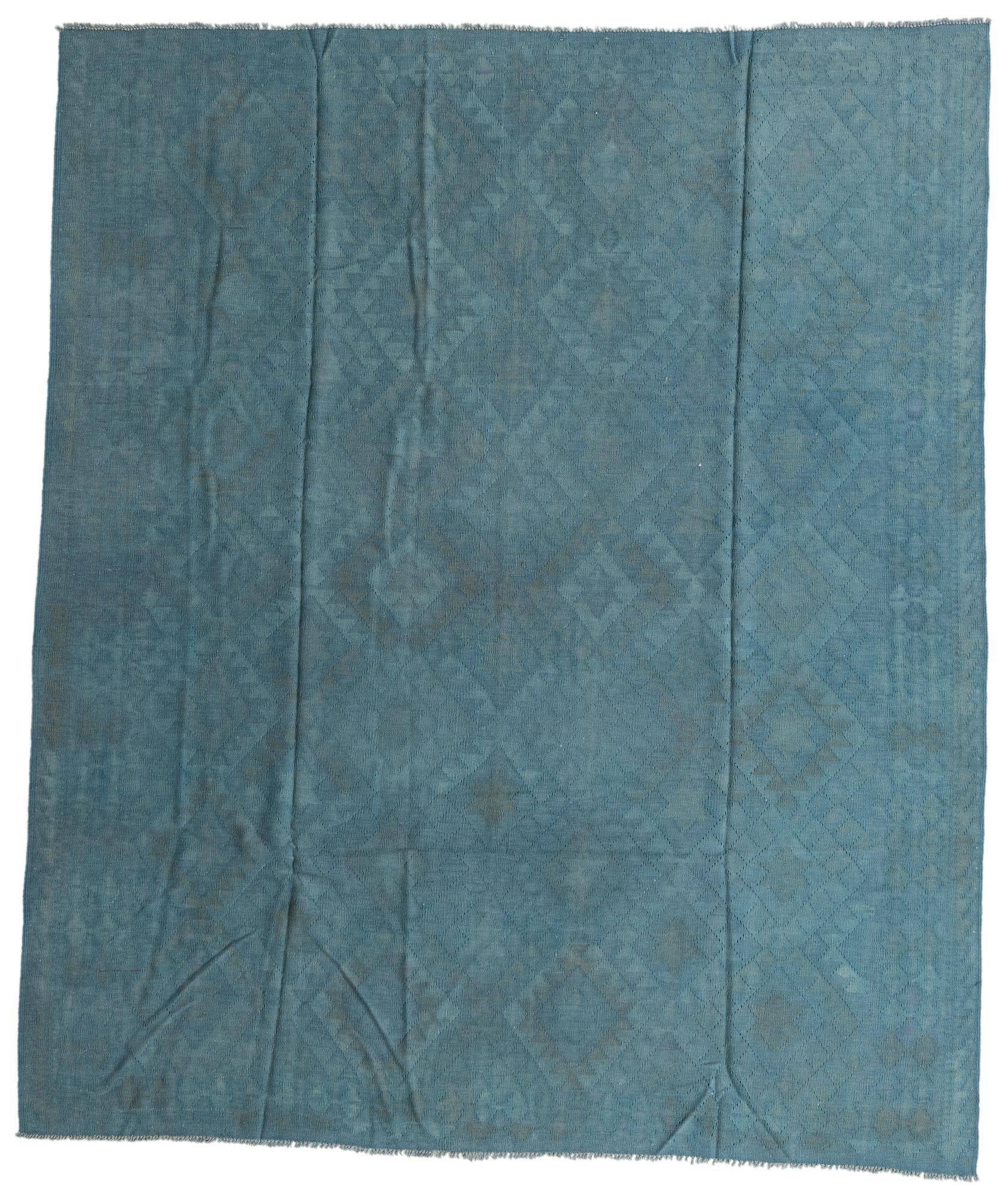 8' 1 x 9' 8 Hand Woven Kilim Modern Wool Rug