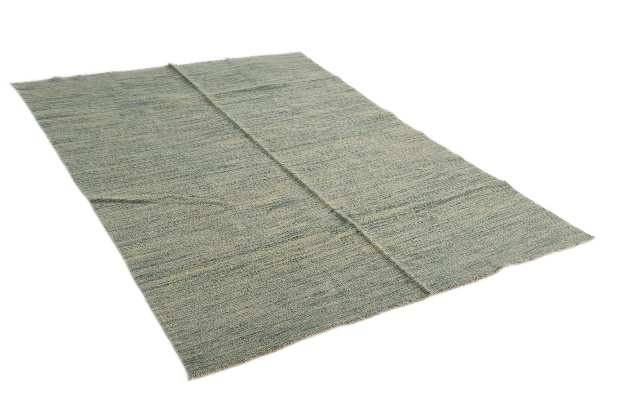 5' x 6' 7 Hand Woven Kilim Modern Wool Rug