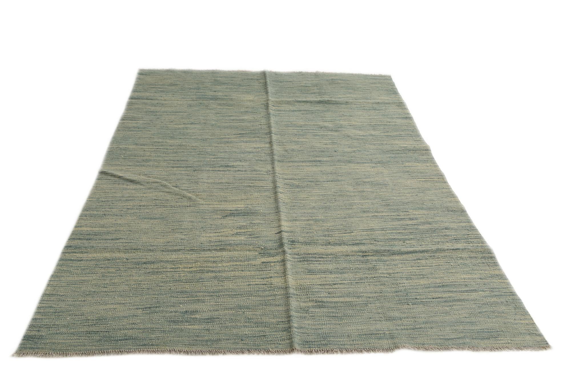 5' x 6' 7 Hand Woven Kilim Modern Wool Rug