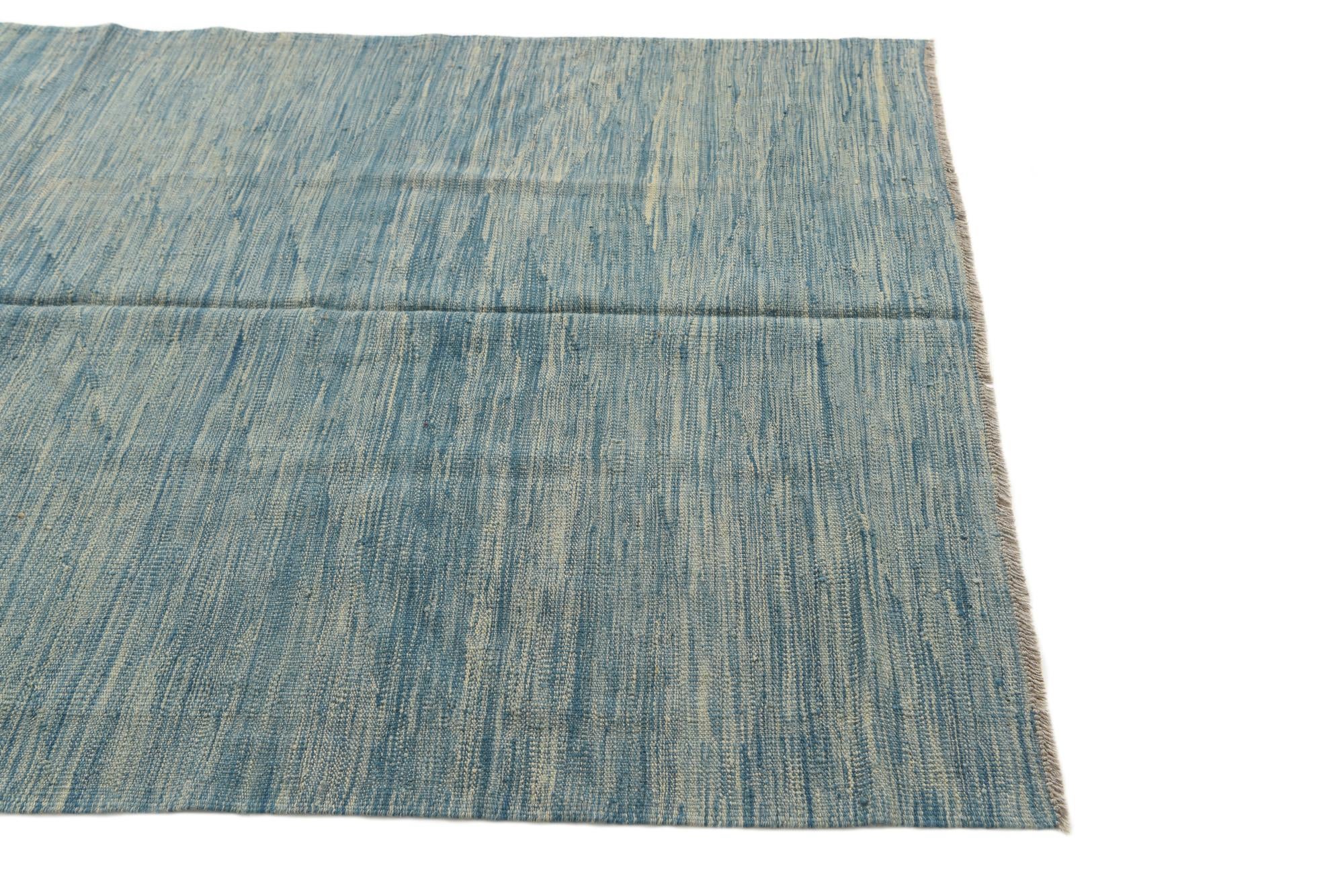 4' 10 x 6' 6 Hand Woven Kilim Modern Wool Rug
