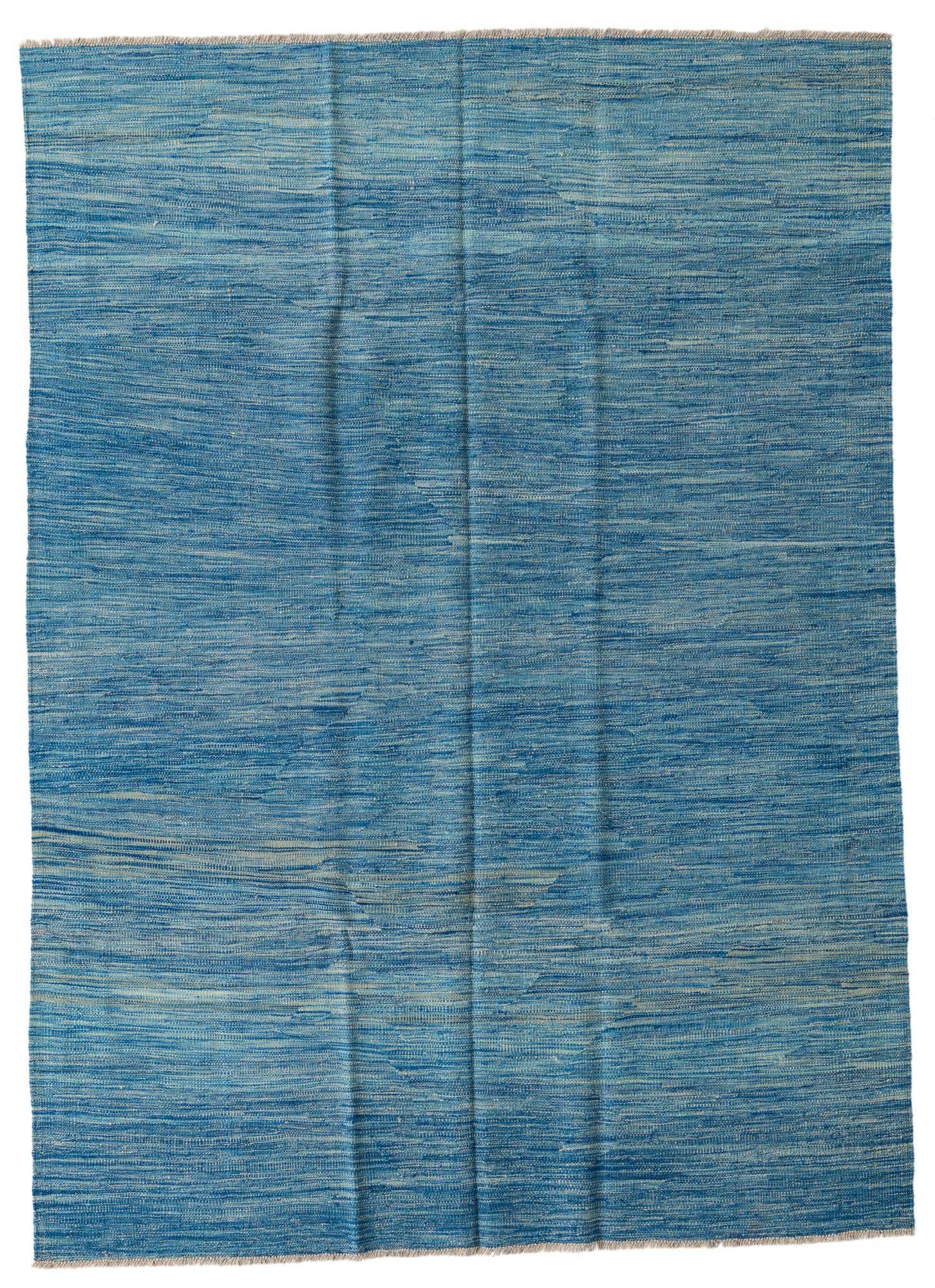 5' 7 x 7' 9 Hand Woven Kilim Modern Wool Rug