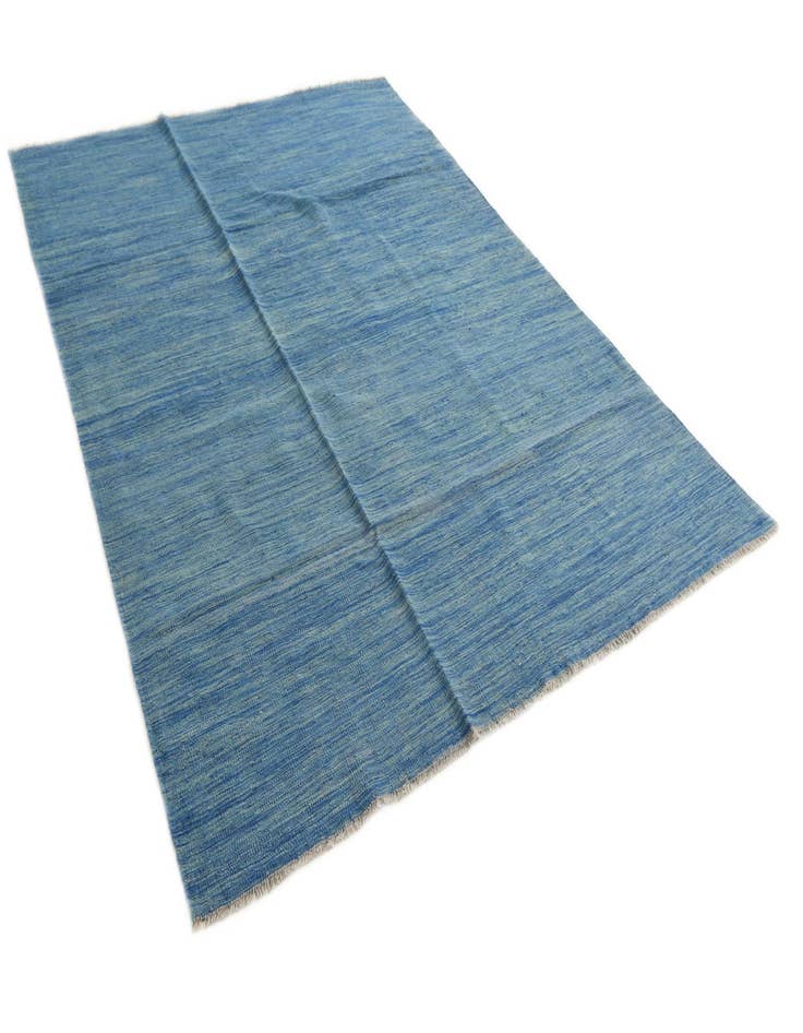 Detail image of 5' 9 x 8'  Hand Woven Kilim Modern Wool Rug