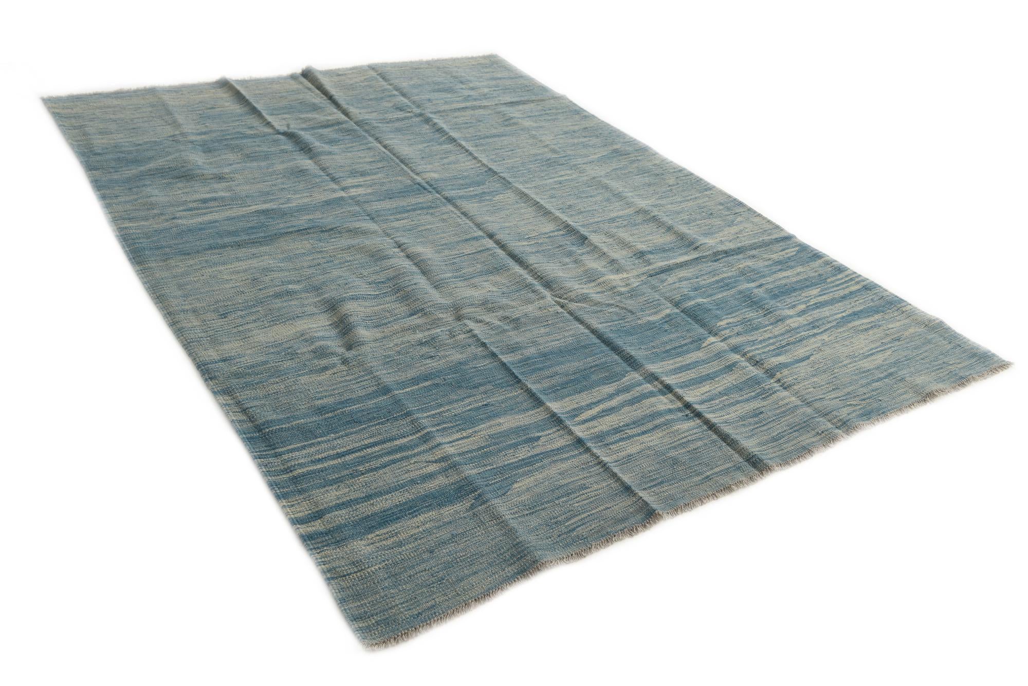 5' 10 x 8' Hand Woven Kilim Modern Wool Rug