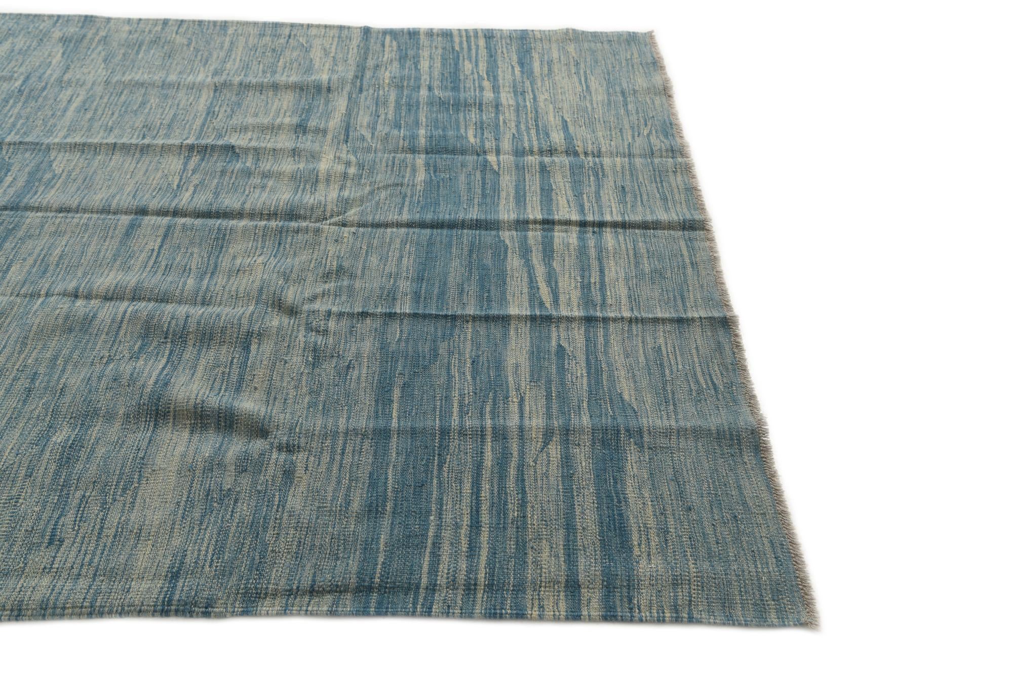 5' 10 x 8' Hand Woven Kilim Modern Wool Rug