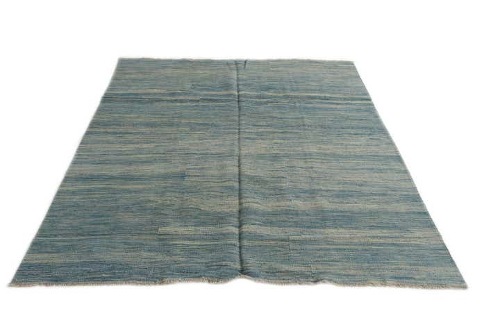 5' x 6' 6 Hand Woven Kilim Modern Wool Rug
