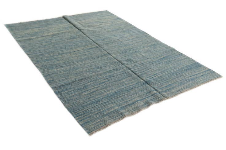 Detail image of 5' x 6' 7 Hand Woven Kilim Modern Wool Rug