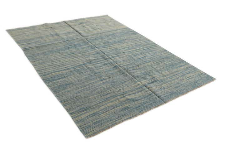 5' x 6' 6 Hand Woven Kilim Modern Wool Rug