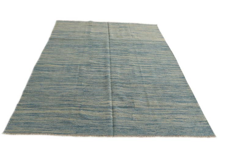 Detail image of 5' x 6' 6 Hand Woven Kilim Modern Wool Rug