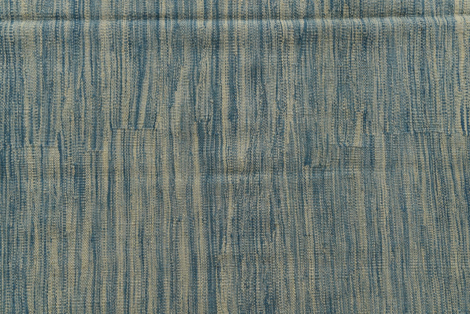 5' x 6' 6 Hand Woven Kilim Modern Wool Rug