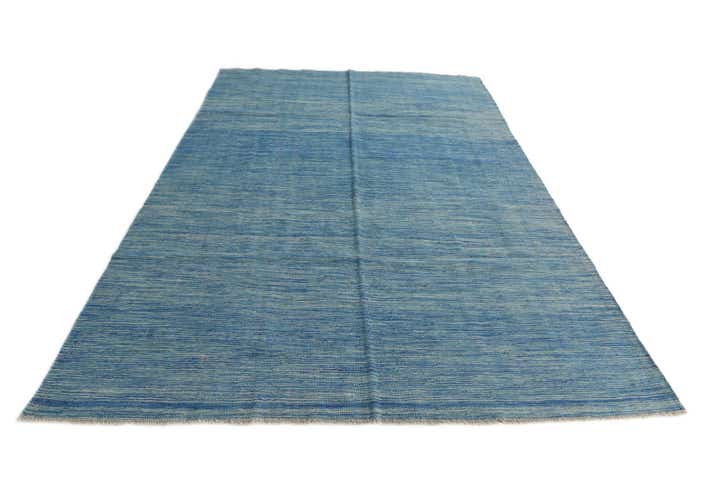 5' 7 x 8' Hand Woven Kilim Modern Wool Rug