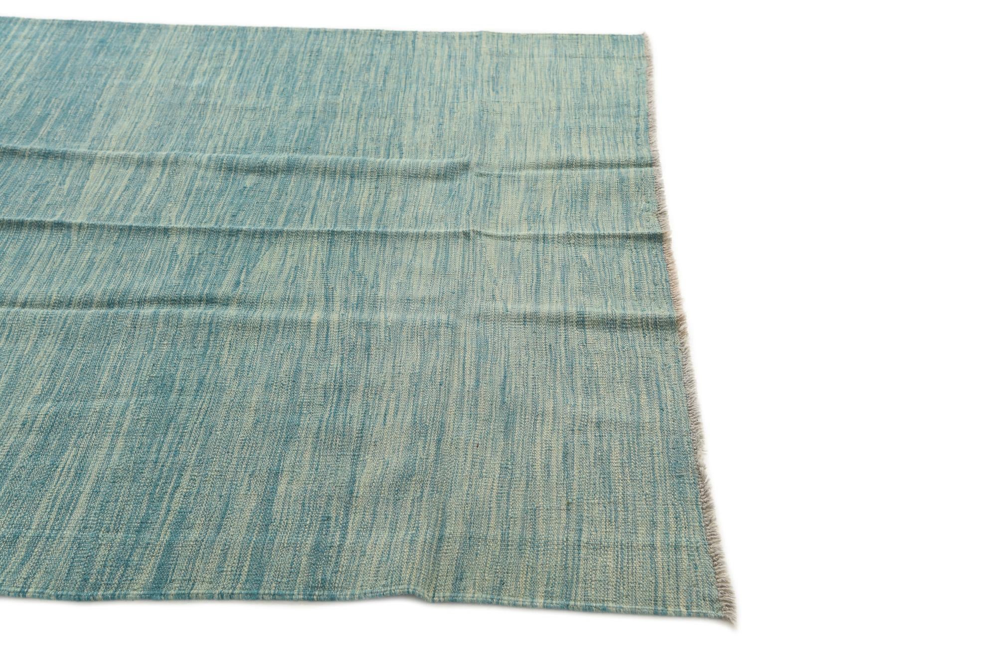 4' 10 x 6' 6 Hand Woven Kilim Modern Wool Rug