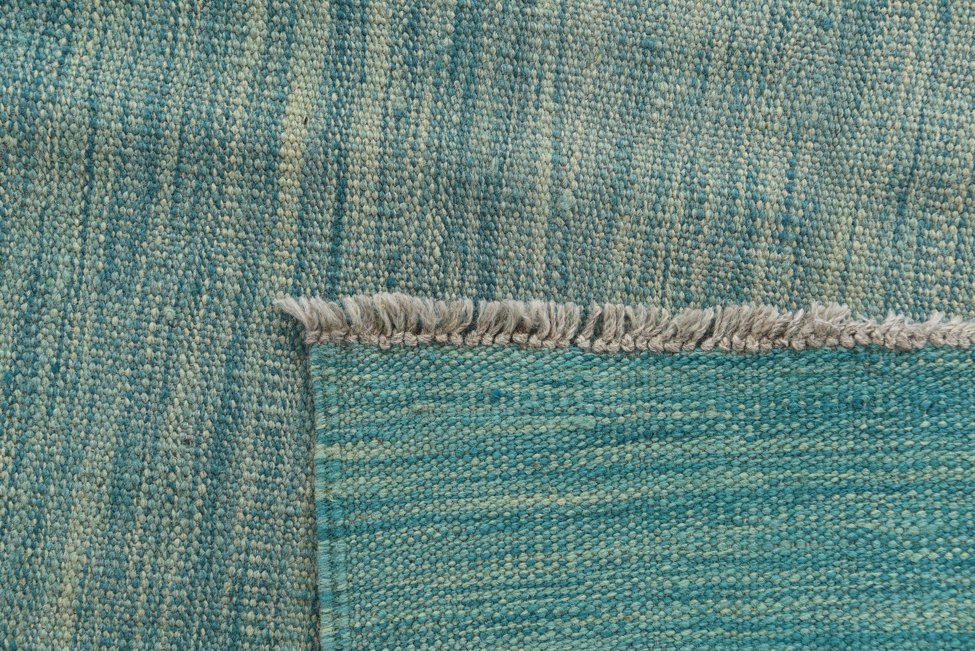 4' 10 x 6' 6 Hand Woven Kilim Modern Wool Rug