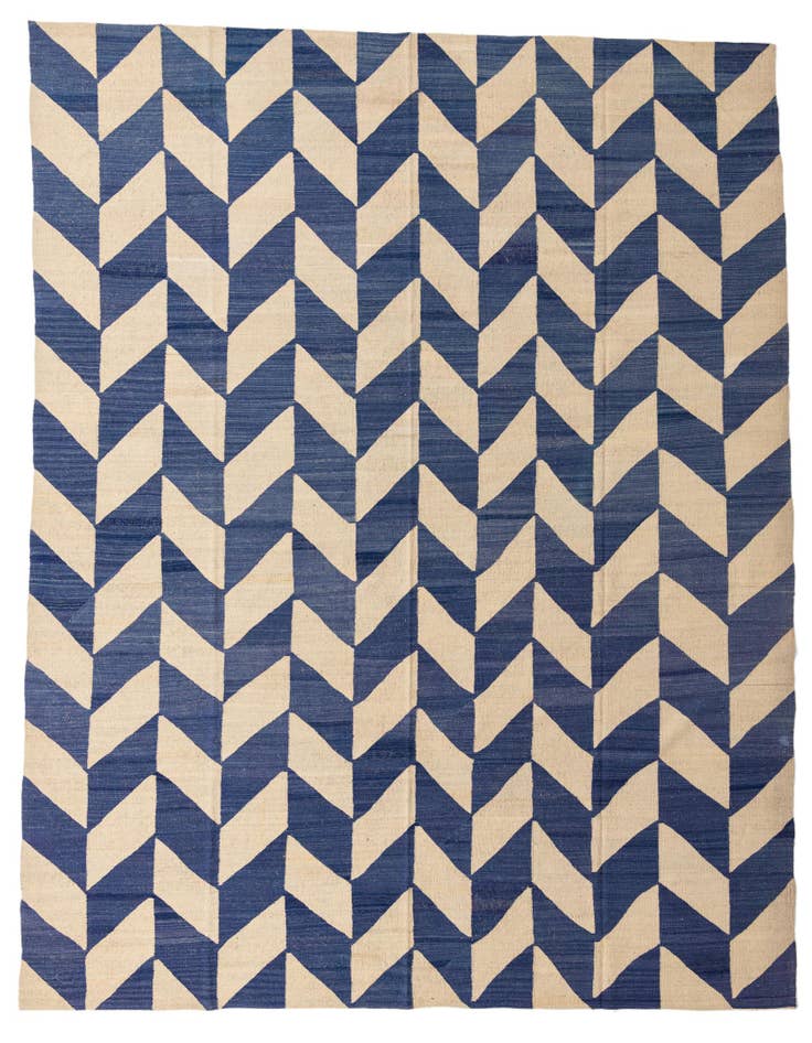 Detail image of 10' 7 x 12' 8 Hand Woven Kilim Modern Wool Rug
