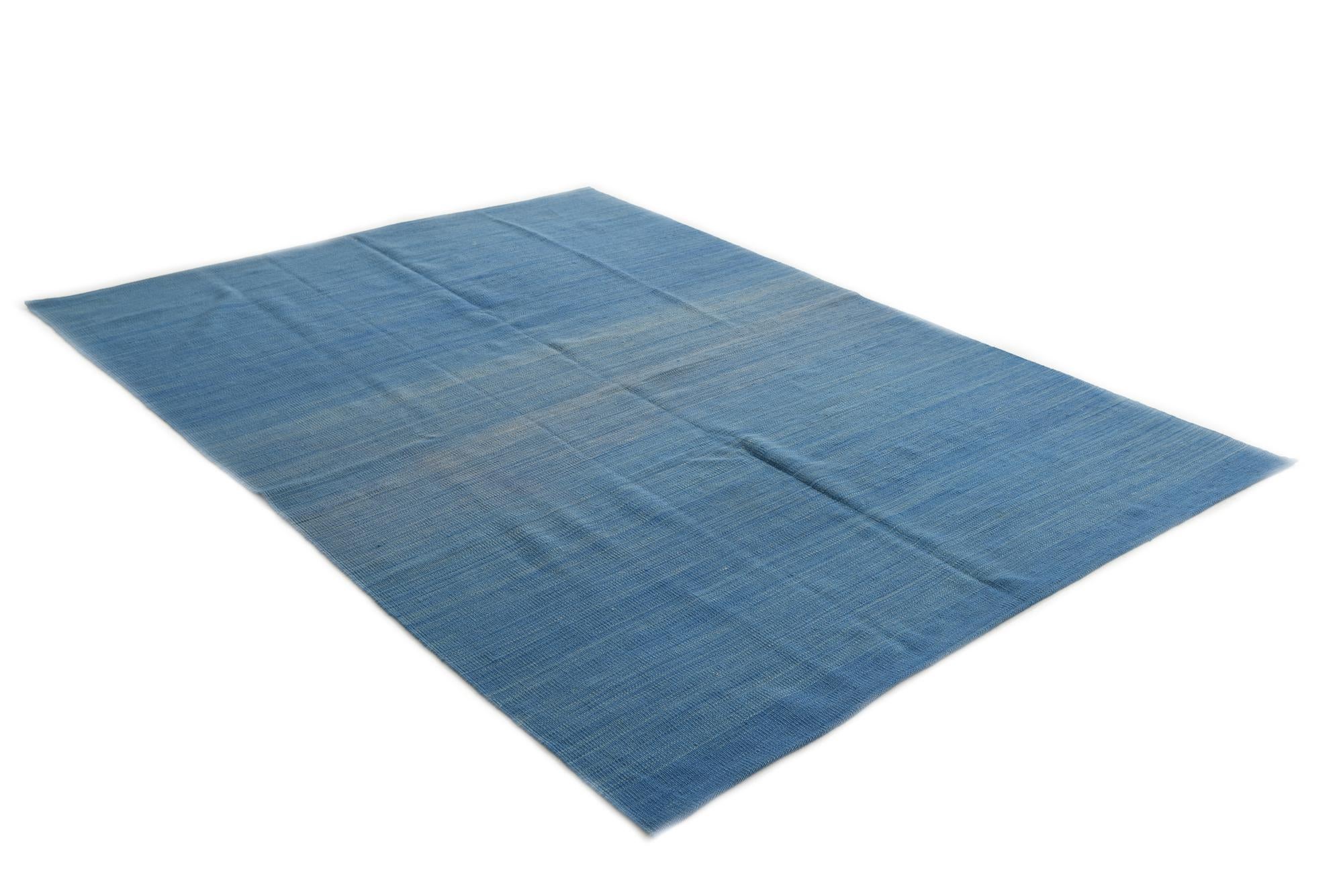5' 7 x 7' 9 Hand Woven Kilim Modern Wool Rug