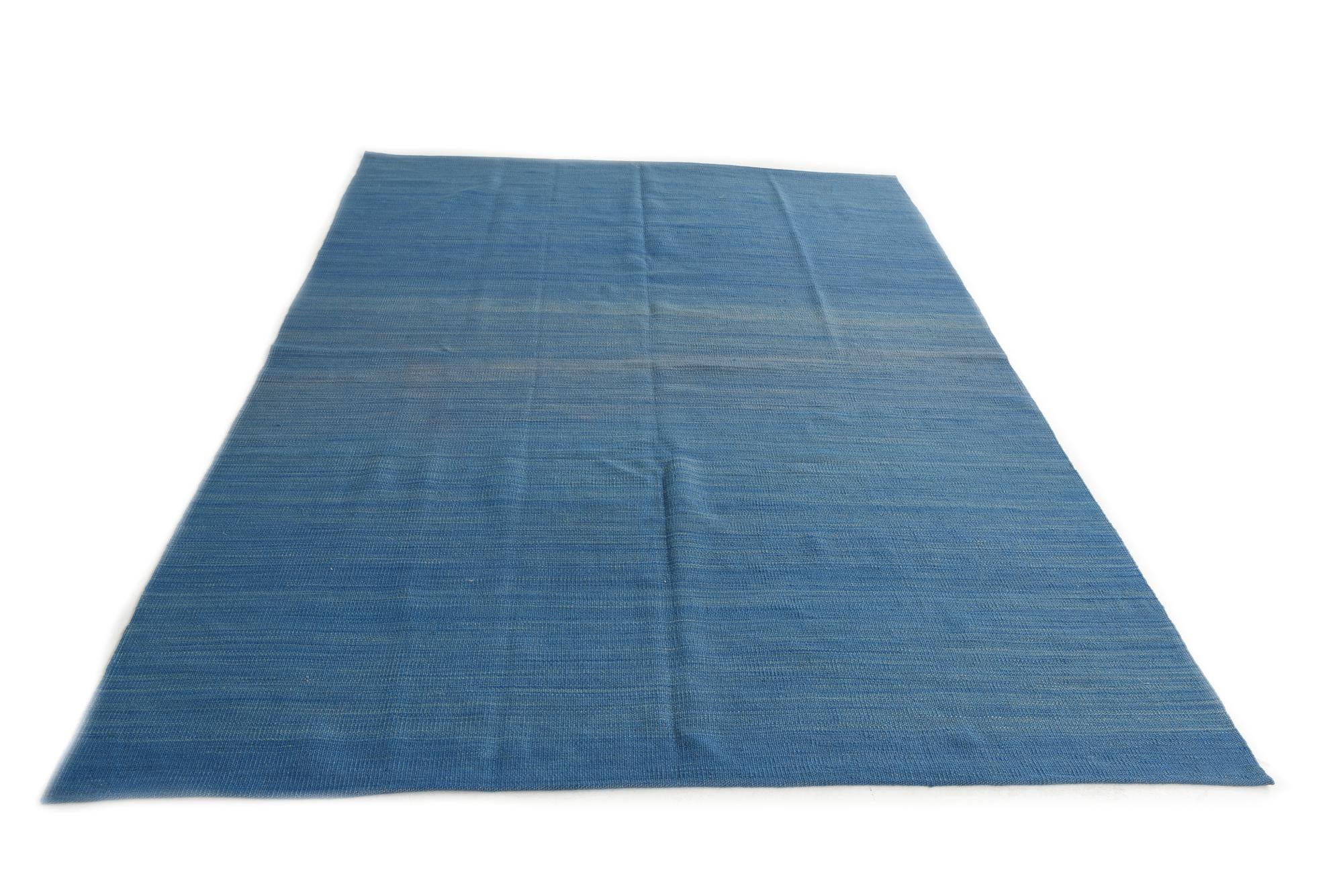 5' 7 x 7' 9 Hand Woven Kilim Modern Wool Rug