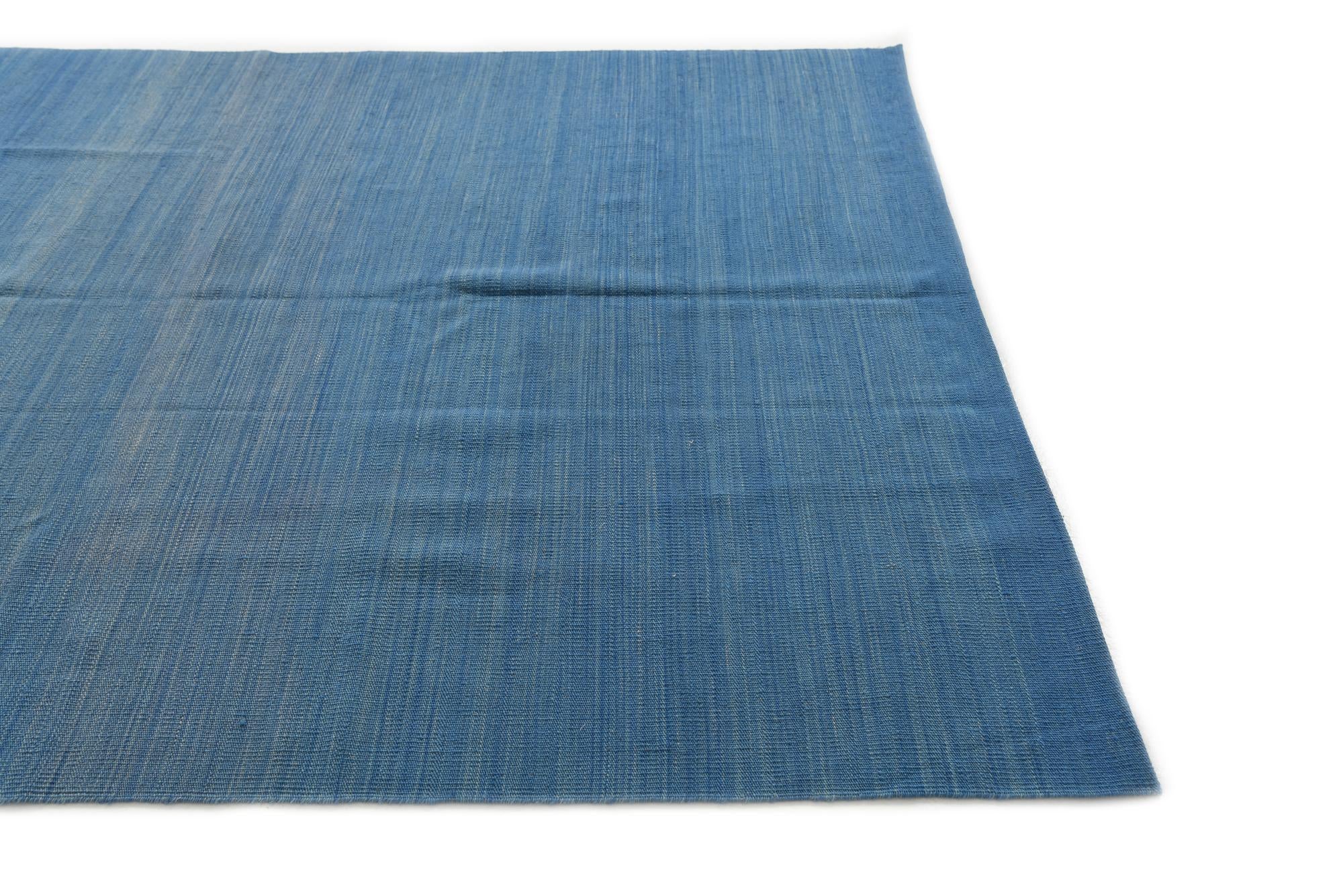 5' 7 x 7' 9 Hand Woven Kilim Modern Wool Rug