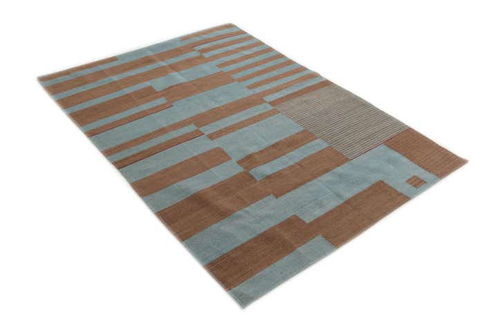 4' 3 x 6' Hand Woven Kilim Modern Wool Rug