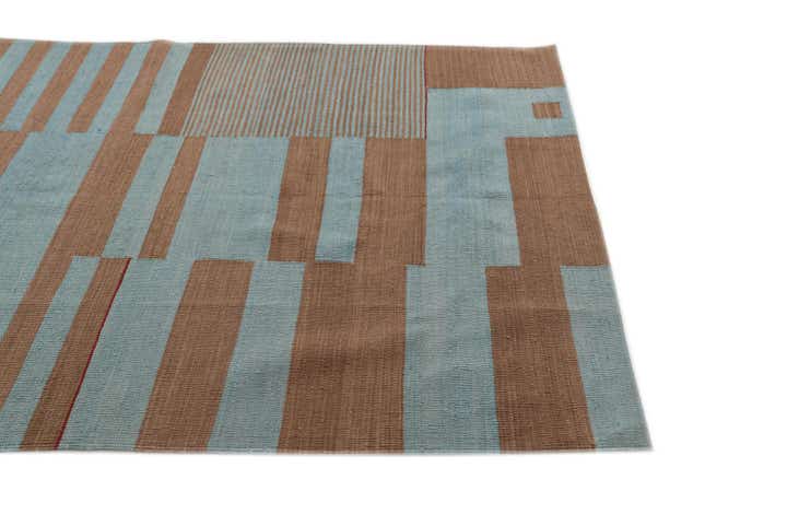 4' 3 x 6' Hand Woven Kilim Modern Wool Rug