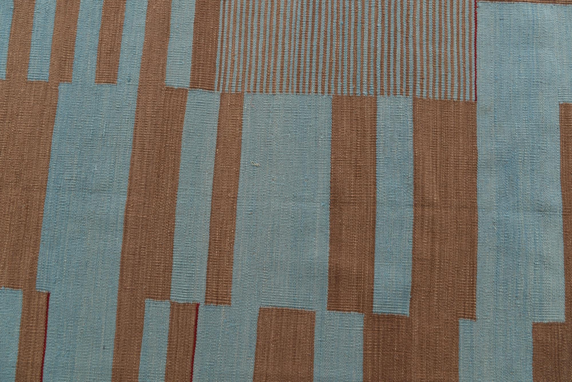 4' 3 x 6' Hand Woven Kilim Modern Wool Rug